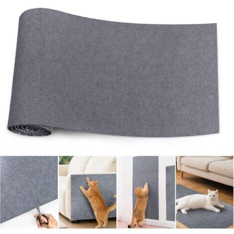 Tappetino tiragraffi autoadesivo per gatti, protezione antigraffio per divano, tiragraffi fai da te per pareti e divani, protezione per mobili (grigio 200 cm)