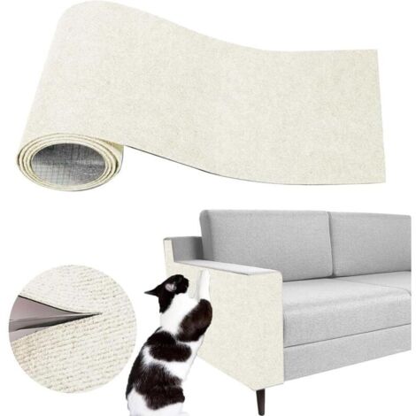 Tappetino tiragraffi autoadesivo, resistente ai graffi, per divani, mobili, porte e pareti, 40 x 300 cm (beige)