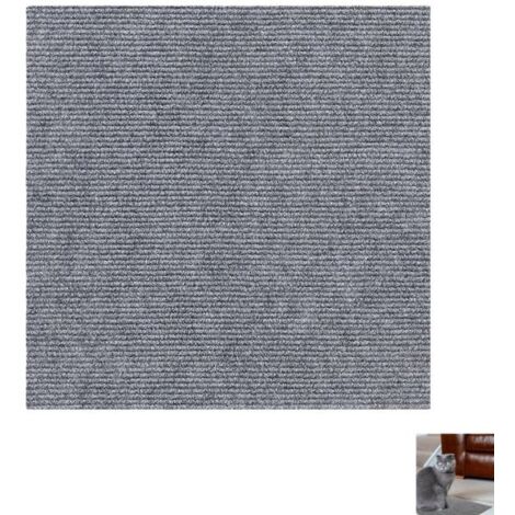 Tappetino tiragraffi per gatti - Tappetino tiragraffi autoadesivo - Tappetino tiragraffi resistente all'usura - Protezione dai graffi per porte e mobili - Grigio - 30 x 30 cm