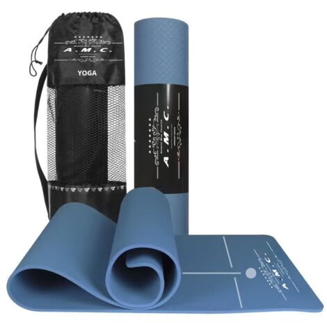 Tappetino Yoga in TPE Ecologico Doppio strato Antiscivolo 180x61 cm con Custodia