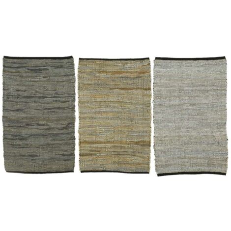 Tappeto 90x60 pelle e cotone