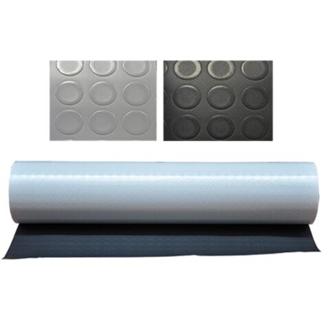 TAPPETO A BOLLE mt 1 x 30 grigio sc.- spessore mm 1