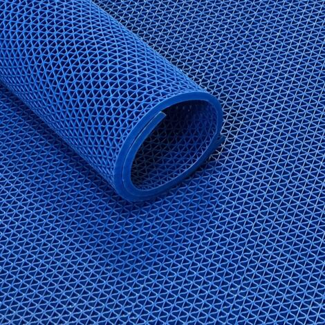 Tappeto a griglia Ultra Grip con struttura a S 90 cm - Al metro lineare - Blu