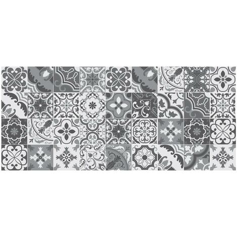 Tappeto a mosaico in vinile 50x112cm - Grigio - Atmosphera créateur d'intérieur