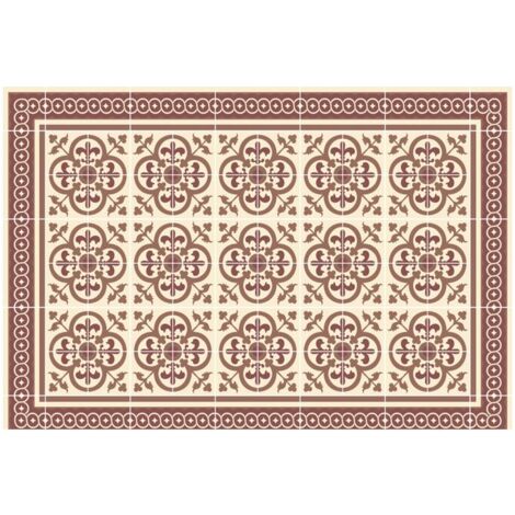 Tappeto a mosaico vinile 50x75cm - Brown - Atmosphera créateur d'intérieur