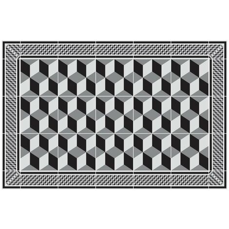 Tappeto a mosaico vinile 50x75cm - Nero - Atmosphera créateur d'intérieur