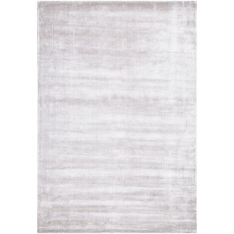 Tappeto cotone grigio chiaro e bianco sporco 140 x 200 cm KHENIFRA