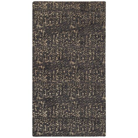 Tappeto a pelo corto grigio scuro/oro 80 x 150 cm Esel