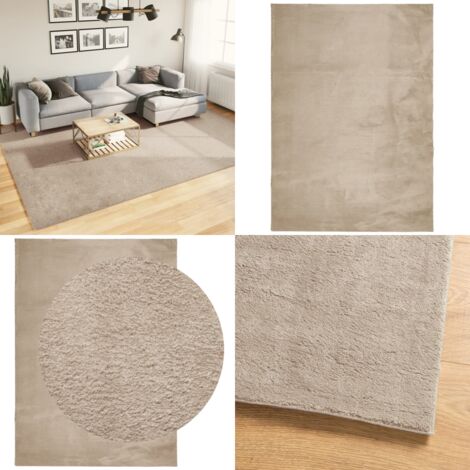 Tappeto a Pelo Corto HUARTE Morbido e Lavabile Sabbia 240x340cm - Tappeto lavabile - Tappeto antiscivolo