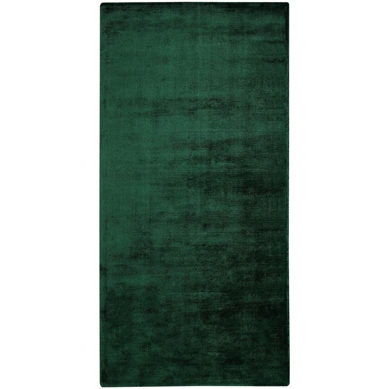 Tappeto a pelo corto verde scuro 80 x 150 cm Gesi II