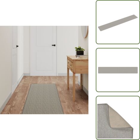 Tappeto anti-fango - vidaXL Tappeto Corsia Aspetto Sisal Platina 50x300 cm - Tappeto lavabile