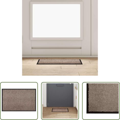 Tappeto anti-scivolo -  Tappetino Beige 60 x 40 x 1.2 cm Tessuto Teddy