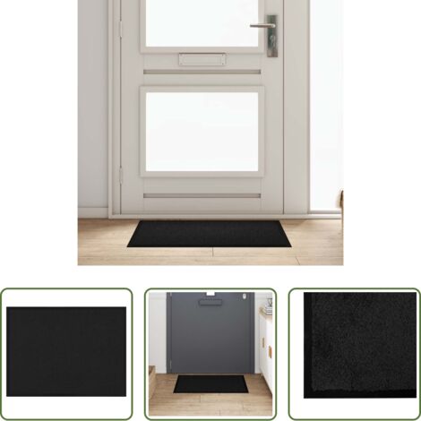Tappeto anti-scivolo -  Tappetino Nero 60 x 40 x 1.2 cm Tessuto Teddy