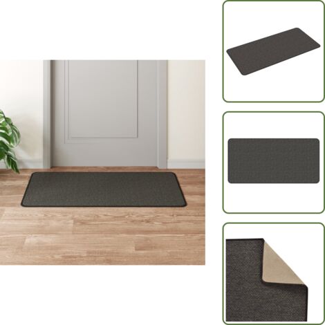 Tappeto antifango - vidaXL Tappeto Corsia Aspetto Sisal Antracite 50x100 cm - Tappeto lavabile