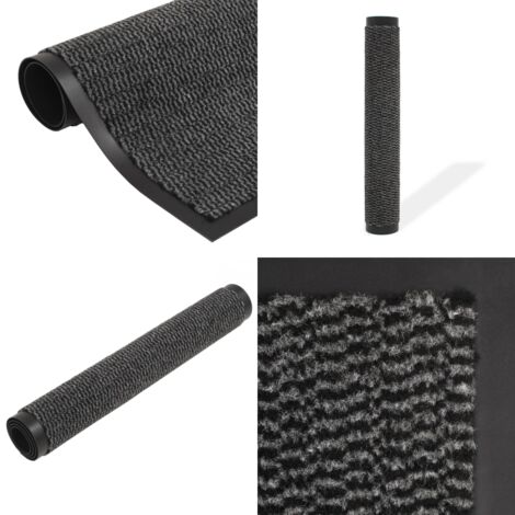 Tappeto Antipolvere Trapuntato Rettangolare 80x120cm Antracite - Tappeto antiscivolo - Tappeto antipolvere per scarpe