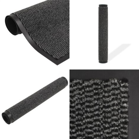 Tappeto Antipolvere Trapuntato Rettangolare 90x150cm Antracite - Tappeto antiscivolo - Tappeto per pavimenti