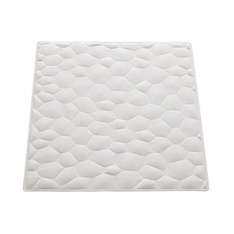 Tappeto antiscivolo Diamanti in gomma bianco 54x54