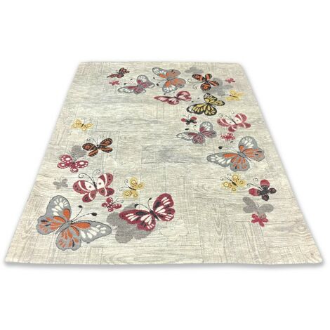 TAPPETO ANTISCIVOLO FARFALLE ROSSO Cm. 55x140