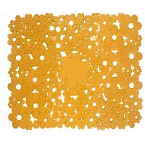 TAPPETO ANTISCIVOLO MOD. FLOWERS CM 53 X 53 Turchese DH
