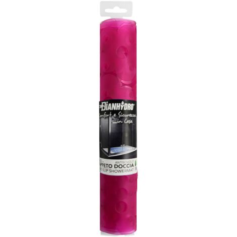 TAPPETO ANTISCIVOLO PER DOCCIA ANGOLO MOD. MARGHERITA CM 59X59 Fucsia DH