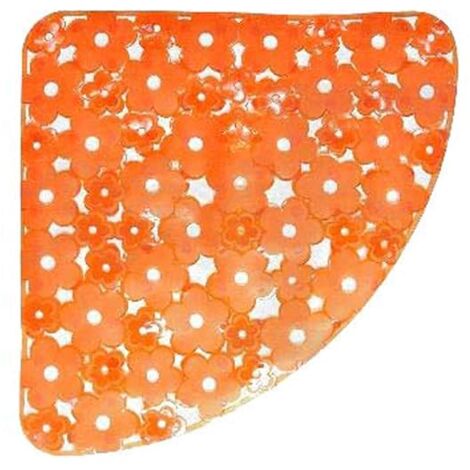 TAPPETO ANTISCIVOLO PER DOCCIA ANGOLO Modello MARGHERITA cm 59 x 59 Arancio