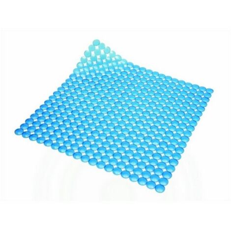 TAPPETO ANTISCIVOLO PER DOCCIA MOD. RONDO'  CM 52X52 Blu