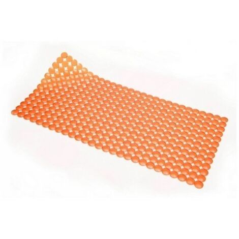 TAPPETO ANTISCIVOLO PER VASCA MOD. RONDO'  CM 72X36 Arancio DH