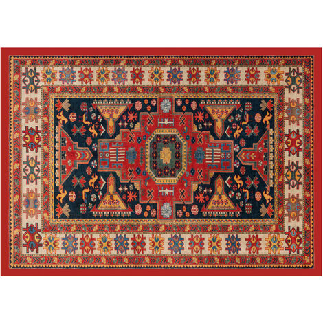 Tappeto Antiscivolo Stampa Digitale Linea Emozioni D'Oriente Shirvan Arancio, misura108x154coloreArancio