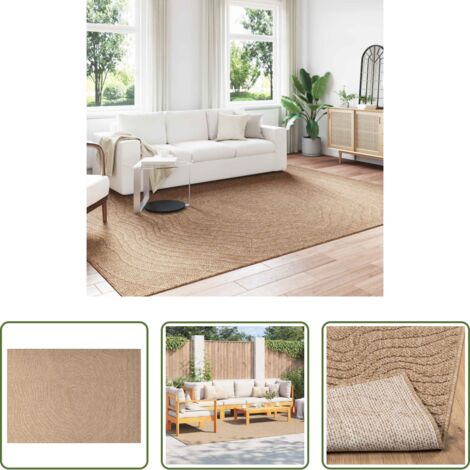 Tappeto antiscivolo -  Tappeti per area Moiré AGIRA Naturale 280 x 200 cm Poliestere