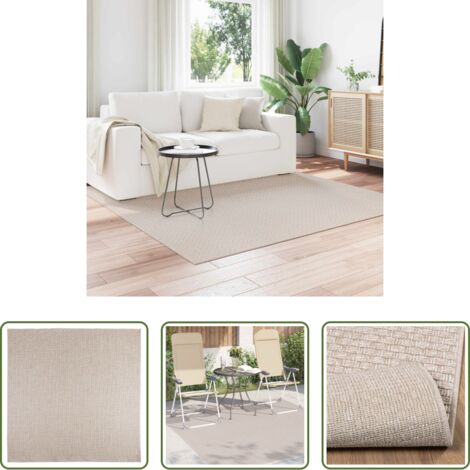 Tappeto antiscivolo -  Tappeti per area Quadrato FARO Crema 200 x 200 cm Poliestere