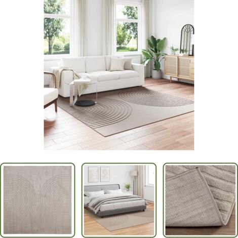 Tappeto antiscivolo -  Tappeti per area Quadrato GALATI Beige 240 x 240 cm Poliestere
