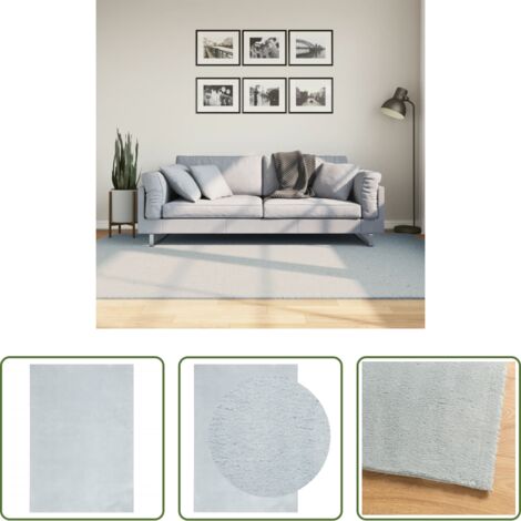 Tappeto antiscivolo -  Tappeto a Pelo Corto HUARTE Morbido e Lavabile Blu 160x230 cm