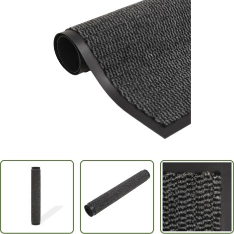 Tappeto antiscivolo -  Tappeto Antipolvere Trapuntato Rettangolare 80x120cm Antracite