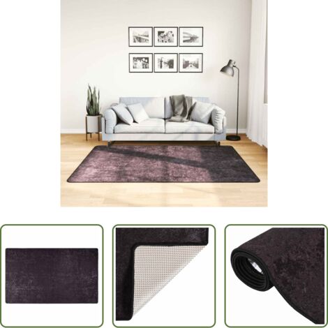 Tappeto antiscivolo -  Tappeto Lavabile 120x180 cm Antracite