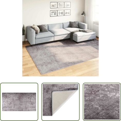 Tappeto antiscivolo -  Tappeto Lavabile 190x300 cm Grigio