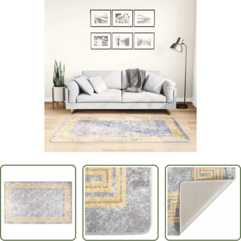Tappeto antiscivolo -  Tappeto Lavabile 80x150 cm Grigio