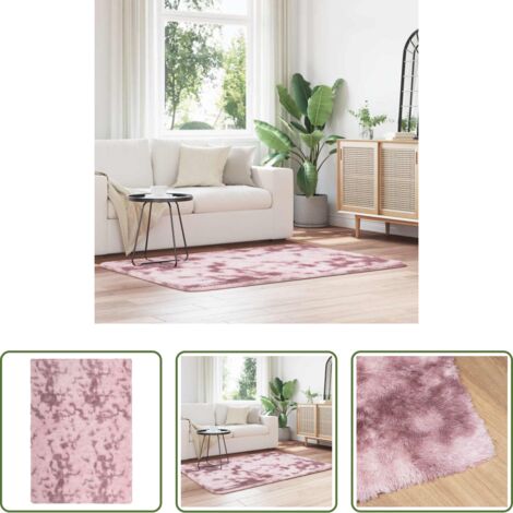 Tappeto antiscivolo -  Tappeto Shaggy a Pelo Lungo NAVARRA Rosa Antico 120x170cm