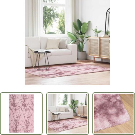 Tappeto antiscivolo -  Tappeto Shaggy a Pelo Lungo NAVARRA Rosa Antico 130x200cm
