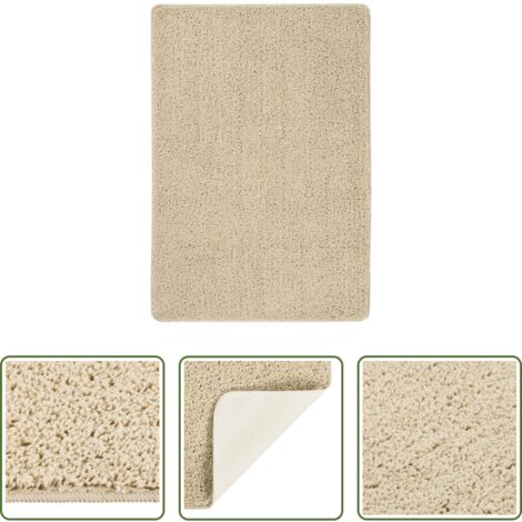 Tappeto antiscivolo -  Tappeto Shaggy Crema 120x170 cm Antiscivolo