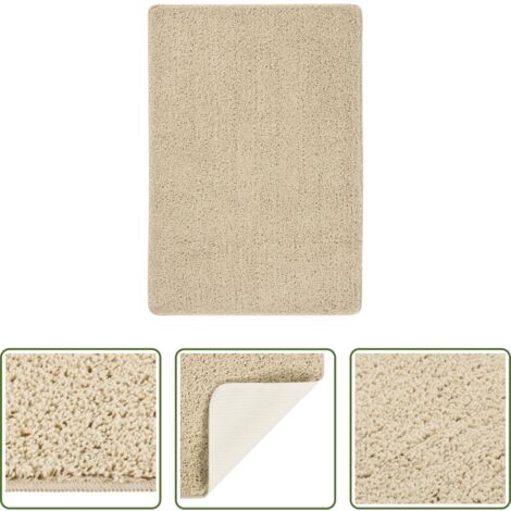 Tappeto antiscivolo -  Tappeto Shaggy Crema 160x230 cm Antiscivolo