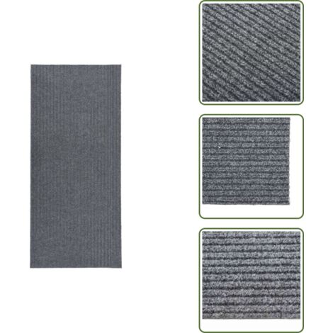 Tappeto antiscivolo - vidaXL Tappeto Corsia Acchiappa Polvere 100x250 cm Grigio - Tappeto per ingresso