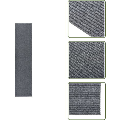 Tappeto antiscivolo - vidaXL Tappeto Corsia Acchiappa Polvere 100x450 cm Grigio - Tappeto per ingresso