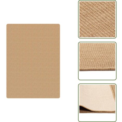 Tappeto antiscivolo - vidaXL Tappeto di Iuta con Base in Lattice 120x180 cm Naturale - Tappeto in lattice
