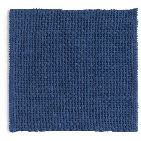 Tappeto Bagno 50X50 Blu Cotone E Microfibra  Frangipani