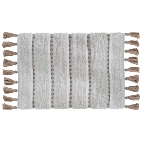 Tappeto bagno 5five Pom Pom cotone taupe 50x75