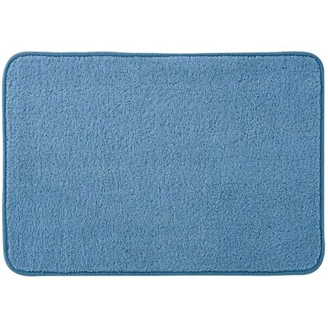 Tappeto bagno blu 60x40 cm in microfibra antiscivolo Spring