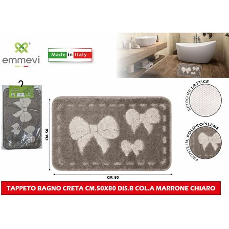 Tappeto bagno marrone