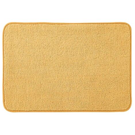 Tappeto bagno giallo 60x40 cm in microfibra antiscivolo Spring