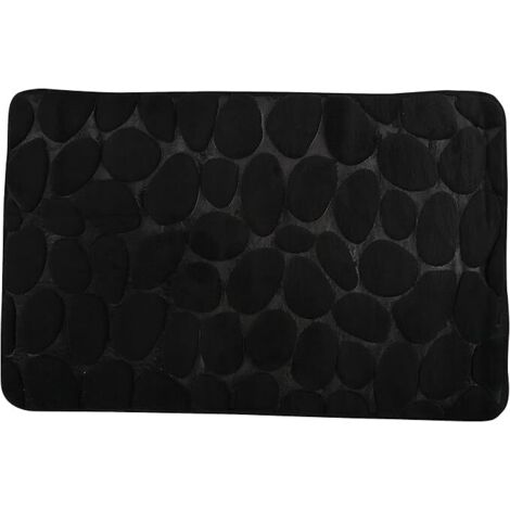 TAPPETO BAGNO IN MICROFIBRA SCHIUMA- Nero cm 40x60- SPIRE- pezzi 1