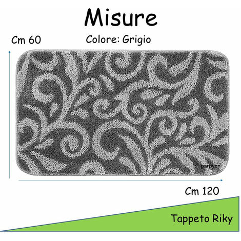 Tappeto bagno in puro cotone con antiscivolo PHP Art. RING Col. FRAGOLA -  Misura 60x120